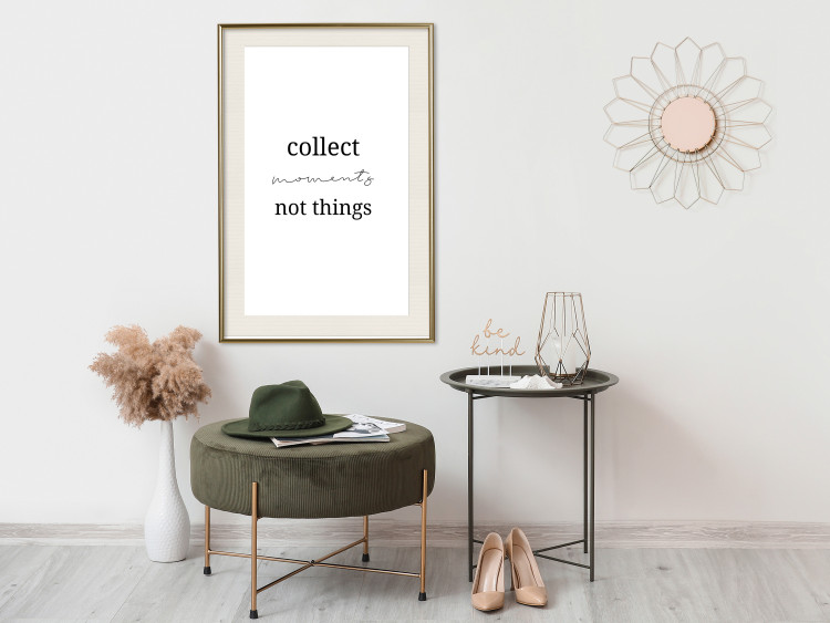 Poster Collect Moments Not Things - Minimalist Typography on a White Background 146145 additionalImage 18