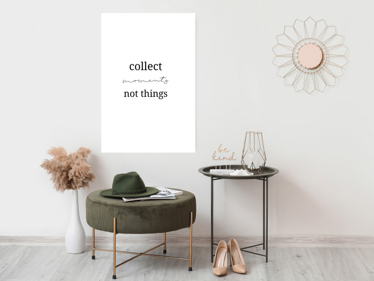 Poster Collect Moments Not Things - Minimalist Typography on a White Background 146145 additionalImage 13