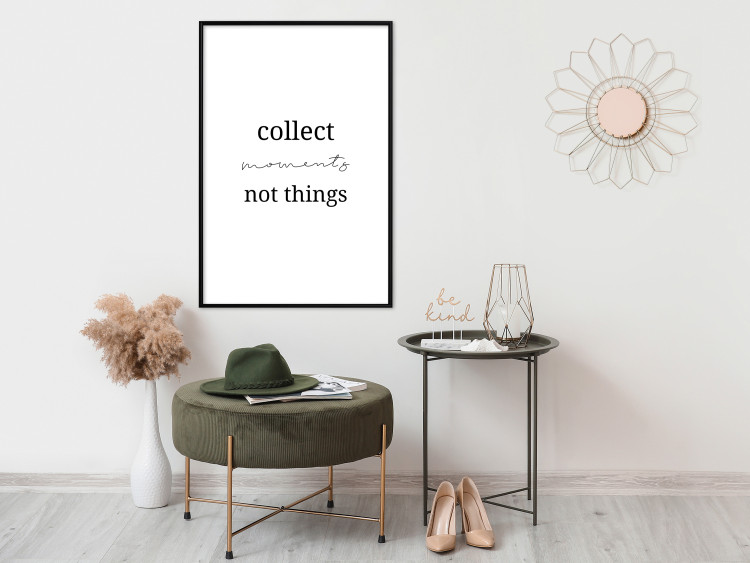 Poster Collect Moments Not Things - Minimalist Typography on a White Background 146145 additionalImage 11