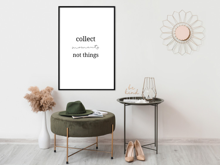 Poster Collect Moments Not Things - Minimalist Typography on a White Background 146145 additionalImage 16