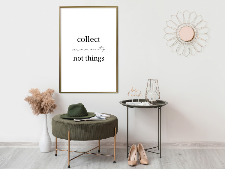 Poster Collect Moments Not Things - Minimalist Typography on a White Background 146145 additionalImage 14