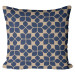 Decorative Microfiber Pillow Oriental tiles - a beige and blue ceramic-inspired pattern cushions 146845