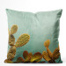 Decorative Velor Pillow Cactus sky - a plant composition on a celadon background 147045