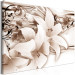 Canvas Sepia Lilies - Delicate Flowers With an Organic Ornament 148445 additionalThumb 2