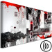 Canvas Red and gray - Abstraction with the motif of concrete walls and red 149945 additionalThumb 6