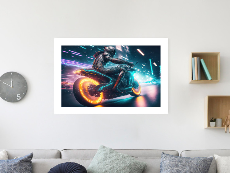 Poster Night Race - Speeding Motorcycle in the City Light 150645 additionalImage 12