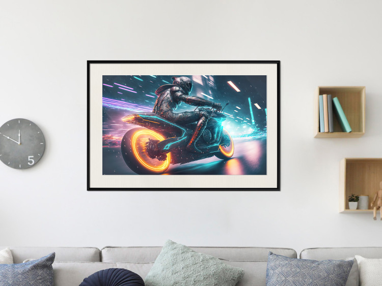 Poster Night Race - Speeding Motorcycle in the City Light 150645 additionalImage 17