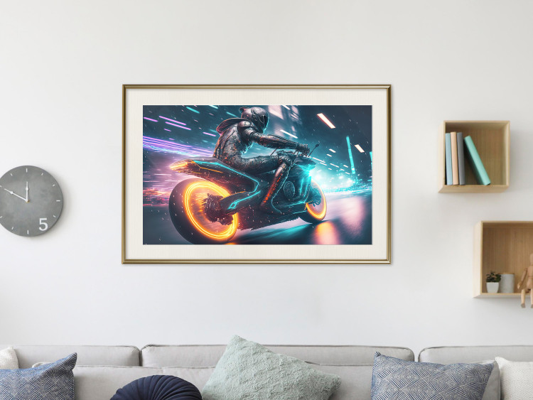 Poster Night Race - Speeding Motorcycle in the City Light 150645 additionalImage 18