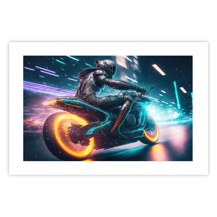 Poster Night Race - Speeding Motorcycle in the City Light 150645 additionalImage 21
