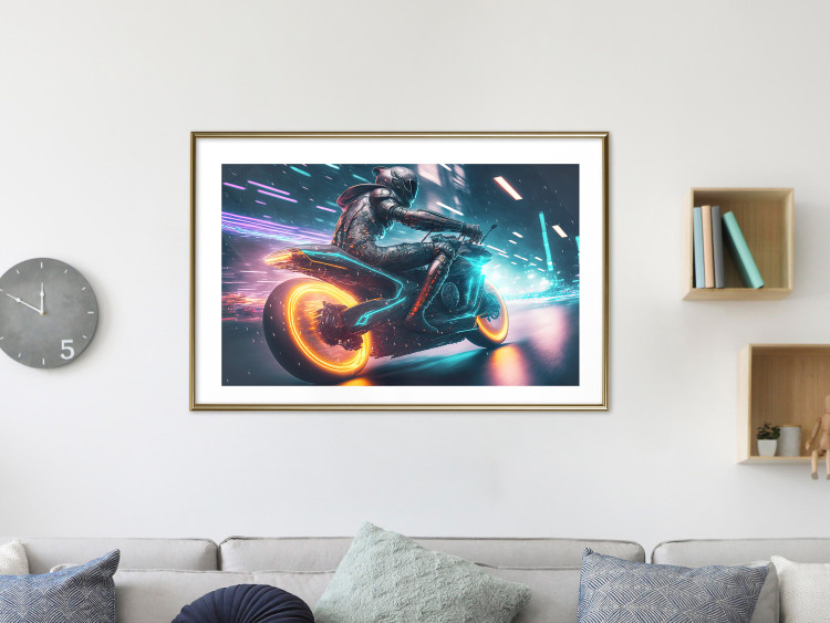 Poster Night Race - Speeding Motorcycle in the City Light 150645 additionalImage 16