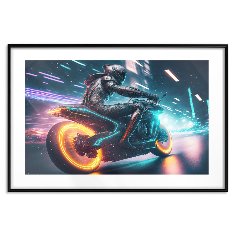 Poster Night Race - Speeding Motorcycle in the City Light 150645 additionalImage 24
