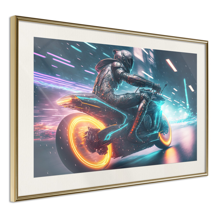 Poster Night Race - Speeding Motorcycle in the City Light 150645 additionalImage 10