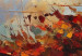 Wall Poster Autumn Lake - Orange-Brown Landscape Inspired by Monet 151145 additionalThumb 4