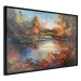 Wall Poster Autumn Lake - Orange-Brown Landscape Inspired by Monet 151145 additionalThumb 6