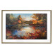 Wall Poster Autumn Lake - Orange-Brown Landscape Inspired by Monet 151145 additionalThumb 23