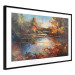 Wall Poster Autumn Lake - Orange-Brown Landscape Inspired by Monet 151145 additionalThumb 7