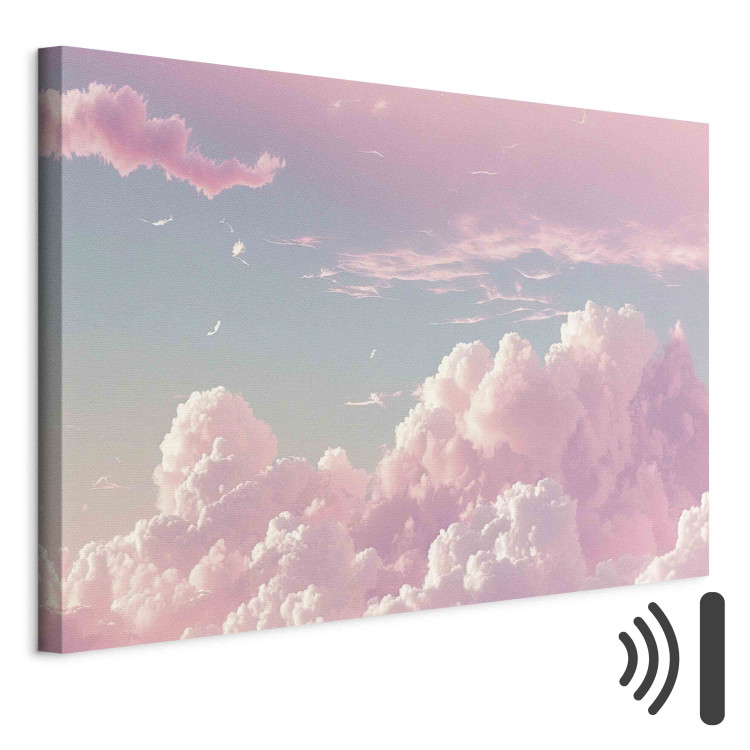 Canvas Print Sky Landscape - Subtle Pink Clouds on the Blue Horizon 151245 additionalImage 8