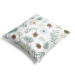Decorative Velor Pillow Forest Composition - Tree Branches and Flowers on a White Background 151345 additionalThumb 4