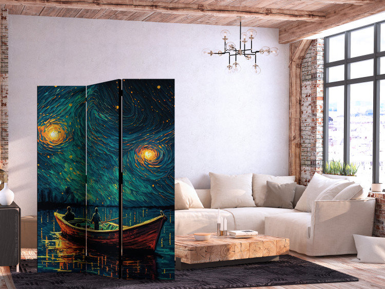 Room Separator Starry Night - Impressionistic Landscape With a View of the Sea and Sky [Room Dividers] 151745 additionalImage 4