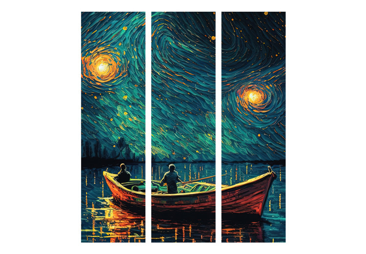 Room Separator Starry Night - Impressionistic Landscape With a View of the Sea and Sky [Room Dividers] 151745 additionalImage 7