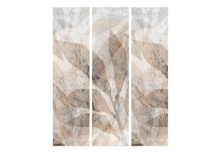 Folding Screen Delicate Leaves - Intertwining Shadows in Beige [Room Dividers] 152045 additionalImage 3