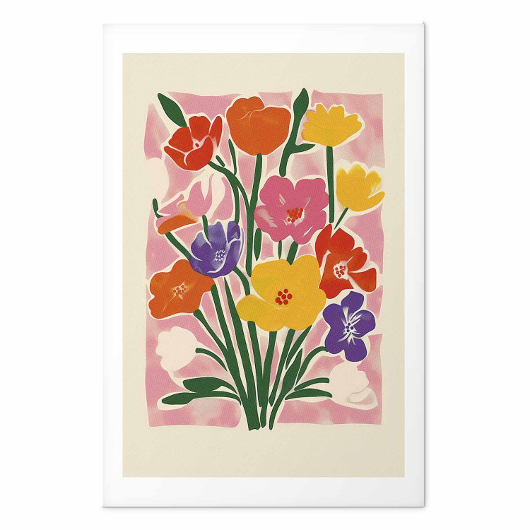 Poster Pink Bouquet - Minimalist Colorful Composition With Flowers 159945 additionalImage 16