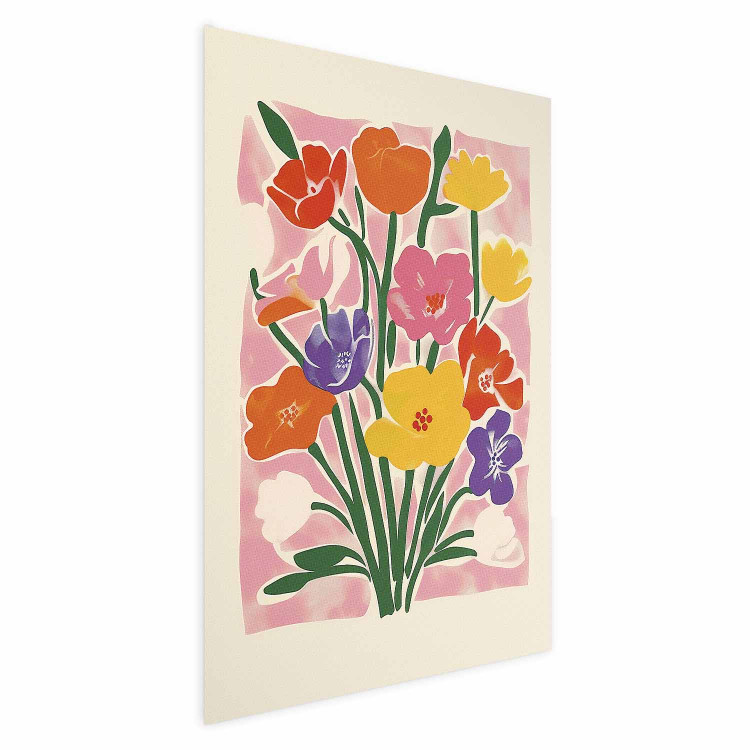 Poster Pink Bouquet - Minimalist Colorful Composition With Flowers 159945 additionalImage 6