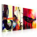 Canvas Art Print Bold Colours (3-piece) - colourful abstraction with various patterns 47445 additionalThumb 2