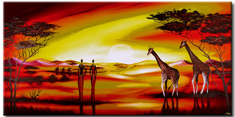 Canvas Art Print African dusk 49645