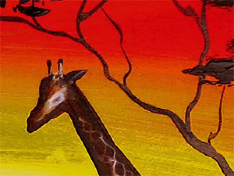 Canvas Art Print African dusk 49645 additionalImage 3