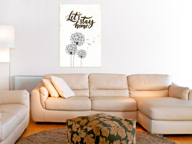 Canvas Print My Home: Let's stay home 76945 additionalImage 3