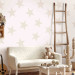 Wall Mural Star pattern - solid beige stars on a white background for the room 90245 additionalThumb 5