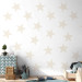 Wall Mural Star pattern - solid beige stars on a white background for the room 90245 additionalThumb 6