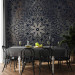 Photo Wallpaper Iron flowers - oriental motif with black ornaments on a brown background 91345 additionalThumb 6
