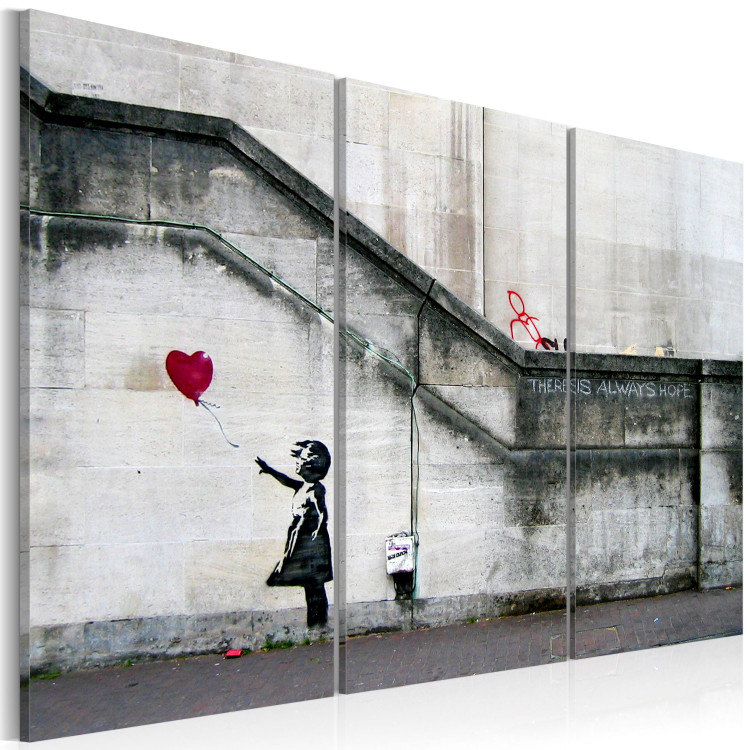 Canvas Art Print Girl With a Balloon by Banksy 94545 additionalImage 2