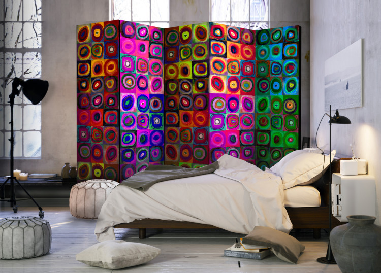 Room Divider Colorful Abstractionism II - abstraction in the style of Wassily Kandinsky 95345 additionalImage 4