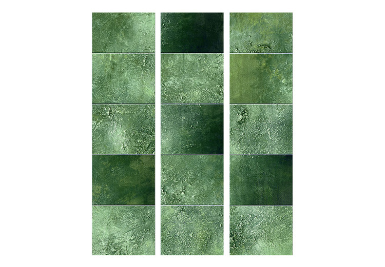 Room Divider Screen Green Puzzle - green texture in a square mosaic motif 95445 additionalImage 3