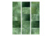Room Divider Screen Green Puzzle - green texture in a square mosaic motif 95445 additionalThumb 3