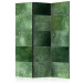Room Divider Screen Green Puzzle - green texture in a square mosaic motif 95445