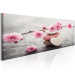 Canvas Print Love Sakura (1-piece) - Cherry Blossoms and Heart-Shaped Stone 105755 additionalThumb 2