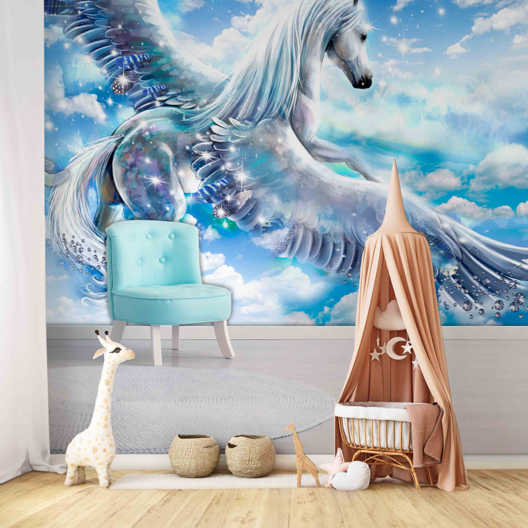 Wall Mural Pegasus (Blue) 107255 additionalImage 4