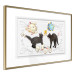 Poster Cat quarrel - animals and comic elements on a background with ornaments 114355 additionalThumb 6