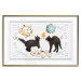Poster Cat quarrel - animals and comic elements on a background with ornaments 114355 additionalThumb 16
