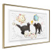 Poster Cat quarrel - animals and comic elements on a background with ornaments 114355 additionalThumb 12