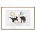 Poster Cat quarrel - animals and comic elements on a background with ornaments 114355 additionalThumb 14