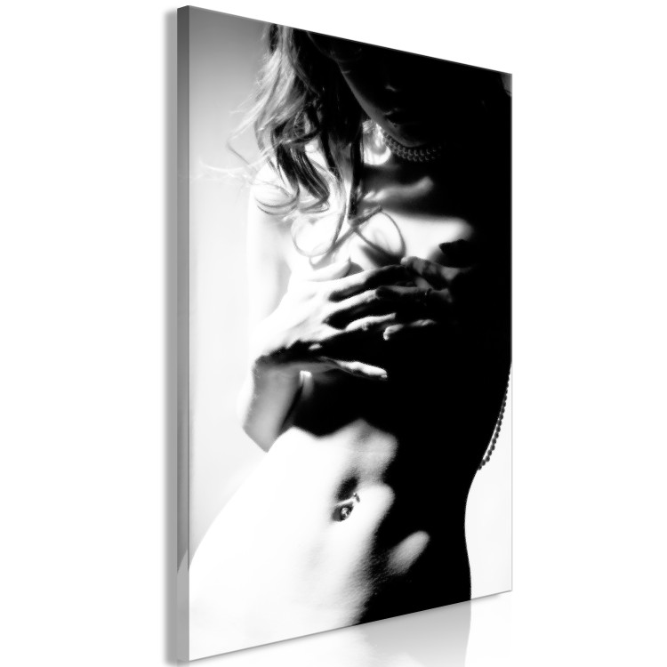 Canvas Print Gentleness of Contrast (1-part) - Female Nude in Black and White 114555 additionalImage 2