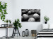 Wall Poster Stone balls - black and white composition with stones on dark soil 115055 additionalThumb 17
