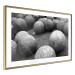 Wall Poster Stone balls - black and white composition with stones on dark soil 115055 additionalThumb 3
