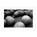 Wall Poster Stone balls - black and white composition with stones on dark soil 115055 additionalThumb 19