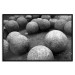 Wall Poster Stone balls - black and white composition with stones on dark soil 115055 additionalThumb 18